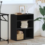 vidaXL Dulap cu cărți negru 60x30x71,5 cm lemn prelucrat vidaXL Dulap cu cărți negru 60x30x71,5 cm lemn prelucrat