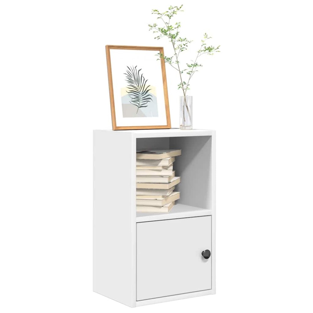 vidaXL Bibliotecă, alb, 31x24x52 cm, lemn prelucrat