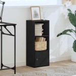 vidaXL Bibliotecă Stejar negru 31x24x77 cm Lemn prelucrat vidaXL Bibliotecă Stejar negru 31x24x77 cm Lemn prelucrat