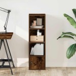 vidaXL Bibliotecă, stejar fumuriu, 31x24x102 cm, lemn prelucrat vidaXL Bibliotecă, stejar fumuriu, 31x24x102 cm, lemn prelucrat