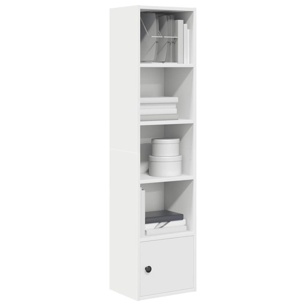 vidaXL Bibliotecă, alb, 31x24x127 cm, lemn prelucrat