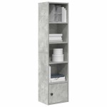 vidaXL Bibliotecă, gri beton, 31x24x127 cm, lemn prelucrat vidaXL Bibliotecă, gri beton, 31x24x127 cm, lemn prelucrat