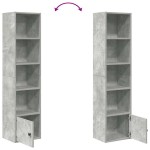 vidaXL Bibliotecă, gri beton, 31x24x127 cm, lemn prelucrat vidaXL Bibliotecă, gri beton, 31x24x127 cm, lemn prelucrat