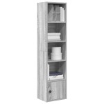 vidaXL Bibliotecă, gri sonoma, 31x24x127 cm, lemn prelucrat vidaXL Bibliotecă, gri sonoma, 31x24x127 cm, lemn prelucrat