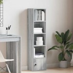 vidaXL Bibliotecă, gri sonoma, 31x24x127 cm, lemn prelucrat vidaXL Bibliotecă, gri sonoma, 31x24x127 cm, lemn prelucrat