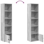 vidaXL Bibliotecă, gri sonoma, 31x24x127 cm, lemn prelucrat vidaXL Bibliotecă, gri sonoma, 31x24x127 cm, lemn prelucrat