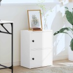 vidaXL Bibliotecă, alb, 40x24x52 cm, lemn prelucrat vidaXL Bibliotecă, alb, 40x24x52 cm, lemn prelucrat