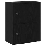 vidaXL Bibliotecă Stejar negru 40x24x52 cm Lemn prelucrat vidaXL Bibliotecă Stejar negru 40x24x52 cm Lemn prelucrat