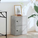 vidaXL Bibliotecă, gri beton, 40x24x52 cm, lemn prelucrat vidaXL Bibliotecă, gri beton, 40x24x52 cm, lemn prelucrat