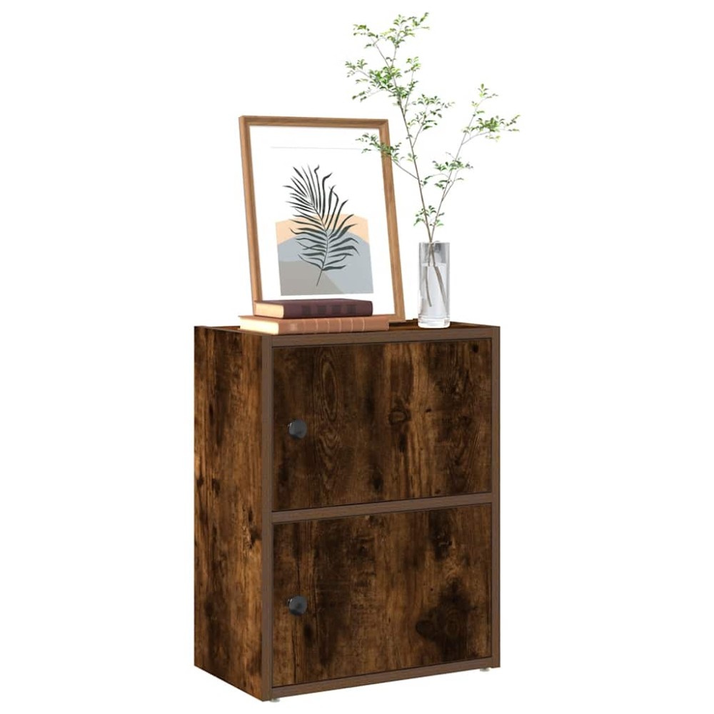 vidaXL Bibliotecă, stejar fumuriu, 40x24x52 cm, lemn prelucrat