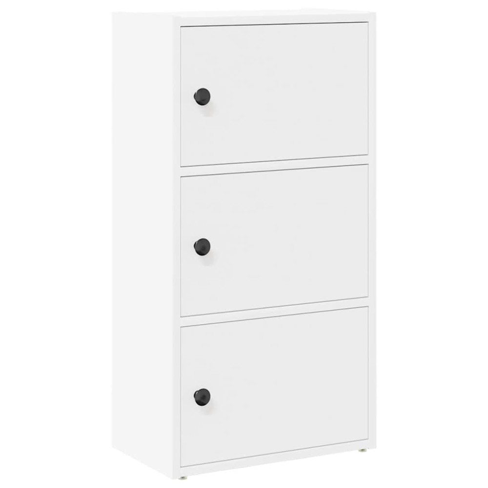 vidaXL Bibliotecă, alb, 40x24x77 cm, lemn prelucrat