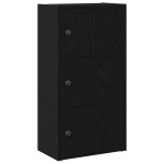 vidaXL Bibliotecă Stejar negru 40x24x77 cm Lemn prelucrat vidaXL Bibliotecă Stejar negru 40x24x77 cm Lemn prelucrat