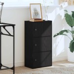vidaXL Bibliotecă Stejar negru 40x24x77 cm Lemn prelucrat vidaXL Bibliotecă Stejar negru 40x24x77 cm Lemn prelucrat
