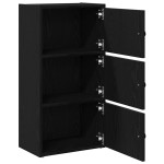 vidaXL Bibliotecă Stejar negru 40x24x77 cm Lemn prelucrat vidaXL Bibliotecă Stejar negru 40x24x77 cm Lemn prelucrat