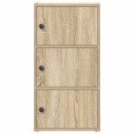vidaXL Bibliotecă, stejar sonoma, 40x24x77 cm, lemn prelucrat