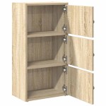 vidaXL Bibliotecă, stejar sonoma, 40x24x77 cm, lemn prelucrat