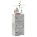 vidaXL Bibliotecă, gri beton, 40x24x77 cm, lemn prelucrat vidaXL Bibliotecă, gri beton, 40x24x77 cm, lemn prelucrat