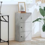 vidaXL Bibliotecă, gri beton, 40x24x77 cm, lemn prelucrat vidaXL Bibliotecă, gri beton, 40x24x77 cm, lemn prelucrat