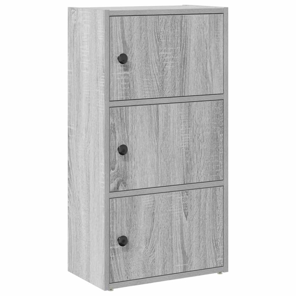 vidaXL Bibliotecă, gri sonoma, 40x24x77 cm, lemn prelucrat
