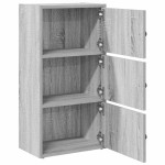 vidaXL Bibliotecă, gri sonoma, 40x24x77 cm, lemn prelucrat vidaXL Bibliotecă, gri sonoma, 40x24x77 cm, lemn prelucrat