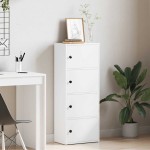 vidaXL Bibliotecă albă 40x24x102 cm din lemn prelucrat vidaXL Bibliotecă albă 40x24x102 cm din lemn prelucrat
