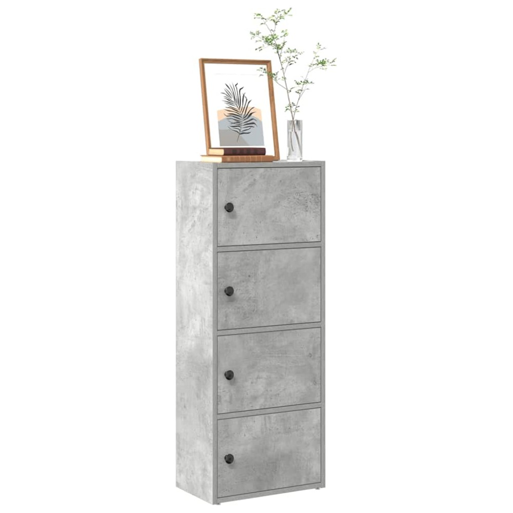 vidaXL Bibliotecă, gri beton, 40x24x102 cm, lemn prelucrat