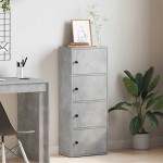 vidaXL Bibliotecă, gri beton, 40x24x102 cm, lemn prelucrat vidaXL Bibliotecă, gri beton, 40x24x102 cm, lemn prelucrat