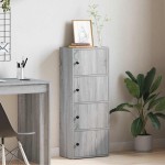 vidaXL Bibliotecă, gri sonoma, 40x24x102 cm, lemn prelucrat vidaXL Bibliotecă, gri sonoma, 40x24x102 cm, lemn prelucrat