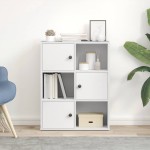 vidaXL Bibliotecă, alb, 60x24x76,5 cm, lemn prelucrat vidaXL Bibliotecă, alb, 60x24x76,5 cm, lemn prelucrat