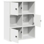 vidaXL Bibliotecă, alb, 60x24x76,5 cm, lemn prelucrat vidaXL Bibliotecă, alb, 60x24x76,5 cm, lemn prelucrat