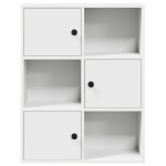 vidaXL Bibliotecă, alb, 60x24x76,5 cm, lemn prelucrat vidaXL Bibliotecă, alb, 60x24x76,5 cm, lemn prelucrat