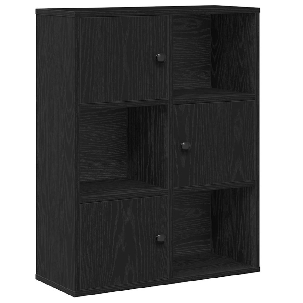vidaXL Bibliotecă Stejar negru 60x24x76,5 cm Lemn prelucrat