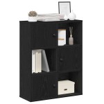 vidaXL Bibliotecă Stejar negru 60x24x76,5 cm Lemn prelucrat vidaXL Bibliotecă Stejar negru 60x24x76,5 cm Lemn prelucrat