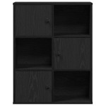 vidaXL Bibliotecă Stejar negru 60x24x76,5 cm Lemn prelucrat vidaXL Bibliotecă Stejar negru 60x24x76,5 cm Lemn prelucrat
