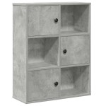 vidaXL Bibliotecă, gri beton, 60x24x76,5 cm, lemn prelucrat vidaXL Bibliotecă, gri beton, 60x24x76,5 cm, lemn prelucrat