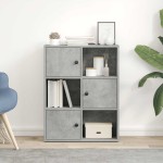 vidaXL Bibliotecă, gri beton, 60x24x76,5 cm, lemn prelucrat vidaXL Bibliotecă, gri beton, 60x24x76,5 cm, lemn prelucrat
