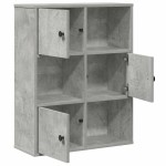 vidaXL Bibliotecă, gri beton, 60x24x76,5 cm, lemn prelucrat vidaXL Bibliotecă, gri beton, 60x24x76,5 cm, lemn prelucrat