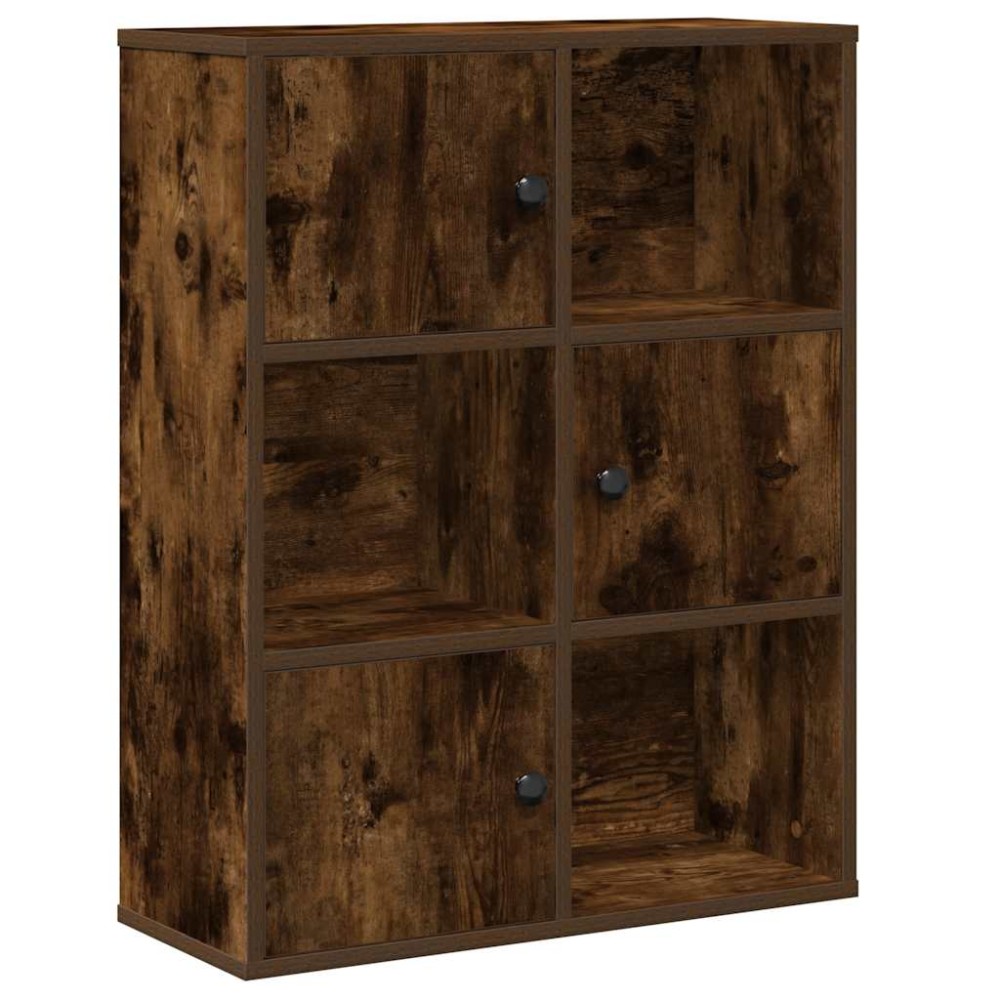 vidaXL Bibliotecă, stejar fumuriu, 60x24x76,5 cm, lemn prelucrat