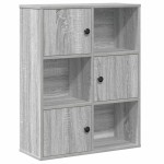 vidaXL Bibliotecă, gri sonoma, 60x24x76,5 cm, lemn prelucrat vidaXL Bibliotecă, gri sonoma, 60x24x76,5 cm, lemn prelucrat