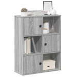 vidaXL Bibliotecă, gri sonoma, 60x24x76,5 cm, lemn prelucrat vidaXL Bibliotecă, gri sonoma, 60x24x76,5 cm, lemn prelucrat