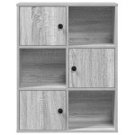vidaXL Bibliotecă, gri sonoma, 60x24x76,5 cm, lemn prelucrat vidaXL Bibliotecă, gri sonoma, 60x24x76,5 cm, lemn prelucrat