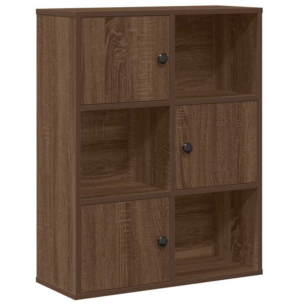 vidaXL Bibliotecă, stejar maro, 60x24x76,5 cm, lemn prelucrat