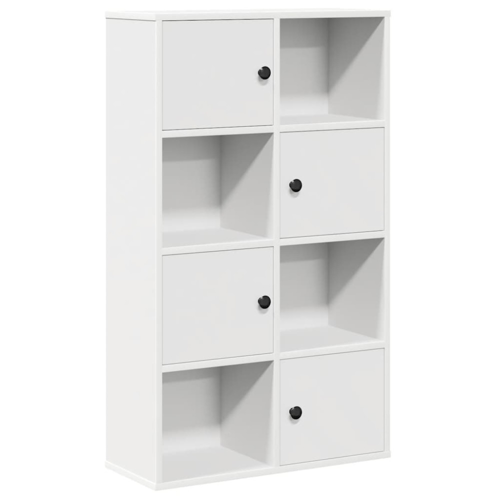vidaXL Bibliotecă albă 60x24x101,5 cm din lemn prelucrat