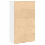 vidaXL Bibliotecă albă 60x24x101,5 cm din lemn prelucrat vidaXL Bibliotecă albă 60x24x101,5 cm din lemn prelucrat