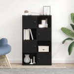 vidaXL Bibliotecă Stejar negru 60x24x101,5 cm Lemn prelucrat vidaXL Bibliotecă Stejar negru 60x24x101,5 cm Lemn prelucrat