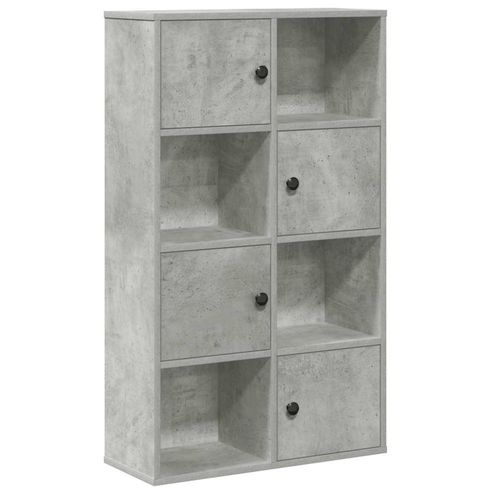 vidaXL Bibliotecă, gri beton,60x24x101,5 cm, lemn prelucrat