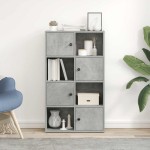 vidaXL Bibliotecă, gri beton,60x24x101,5 cm, lemn prelucrat vidaXL Bibliotecă, gri beton,60x24x101,5 cm, lemn prelucrat