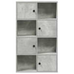 vidaXL Bibliotecă, gri beton,60x24x101,5 cm, lemn prelucrat vidaXL Bibliotecă, gri beton,60x24x101,5 cm, lemn prelucrat