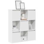 vidaXL Bibliotecă, alb, 89x24x101,5 cm, lemn prelucrat vidaXL Bibliotecă, alb, 89x24x101,5 cm, lemn prelucrat