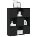 vidaXL Bibliotecă Stejar negru 89x24x101,5 cm Lemn prelucrat vidaXL Bibliotecă Stejar negru 89x24x101,5 cm Lemn prelucrat